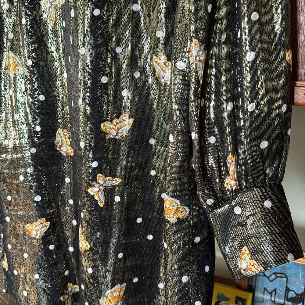 The Kooples Paris silk/metallic dress. Size 3 - I think is the same as a large. - Picture 8 of 16
